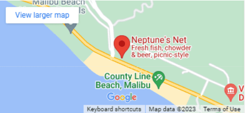 A map of neptune 's nest beach, malibu.