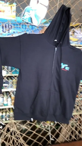 A black hoodie with the word " yes " on it.